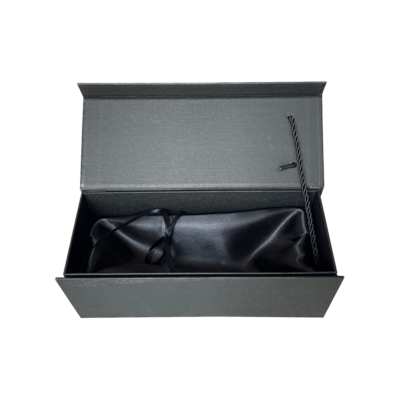 Scatole regalo per vino con logo personalizzato di lusso Confezione regalo in cartone nero per bottiglie di vino
