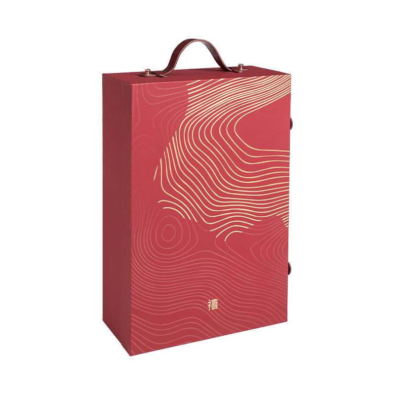 Confezione regalo per vino con scatola di cartone ondulato con scatola di vino in carta di lusso con logo personalizzato di vendita caldo