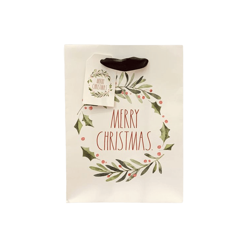 Borsa per la spesa di lusso con sacchetto di carta regalo di Natale personalizzato all'ingrosso in fabbrica con logo e motivo