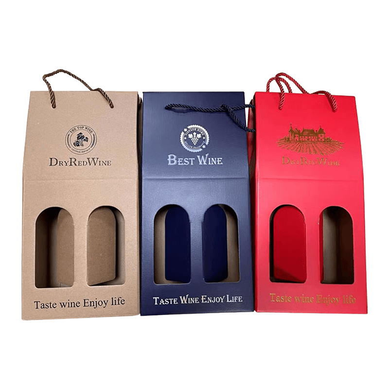 Confezione regalo per vino di alta qualità con logo personalizzato Confezione regalo per vino in cartone di lusso Scatola di carta per vino