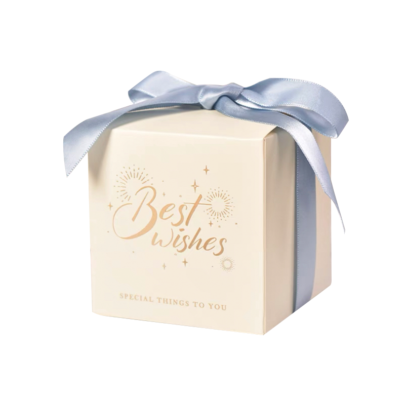 Scatole regalo di lusso personalizzate all'ingrosso per dolci nozze scatole di carta per caramelle, scatole regalo con nastro