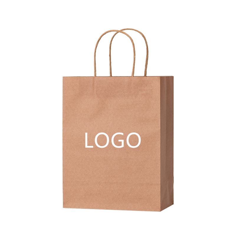 Sacchetti di carta Kraft personalizzati Borse per la spesa per imballaggio di tè al latte da asporto Borse per la spesa per confezioni regalo con logo